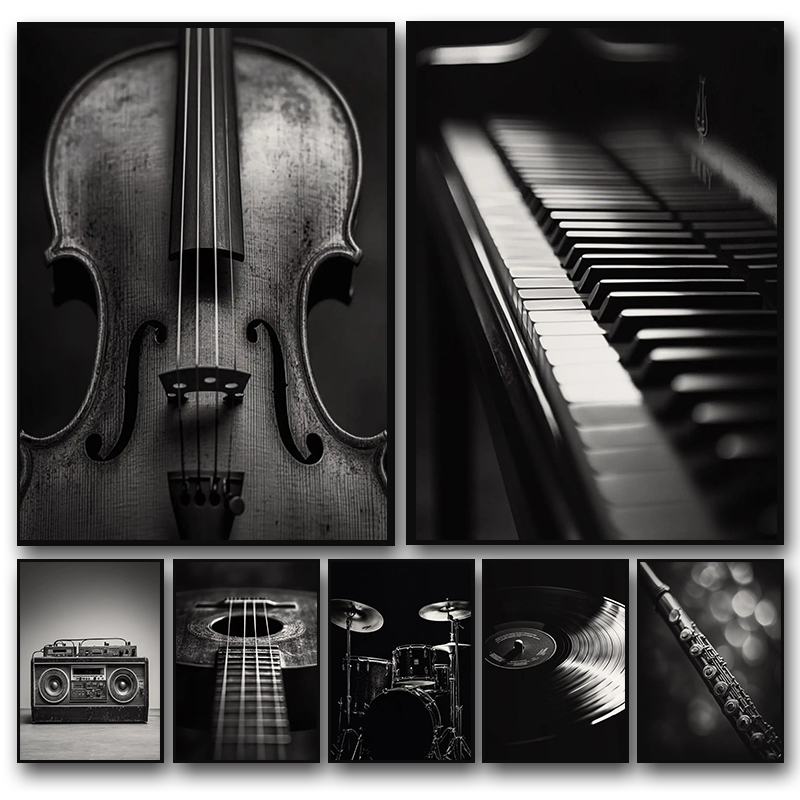 Picture Of Musical Instrument - Klasik Müzik Aleti Fotoğraf Posteri Keman