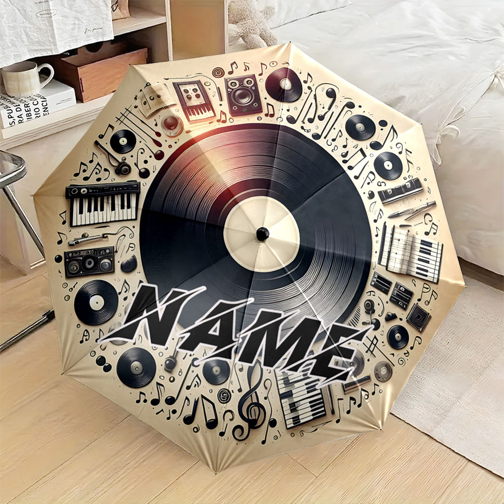 Musical Instrument And Names - İsim Yazılı Şemsiye, 