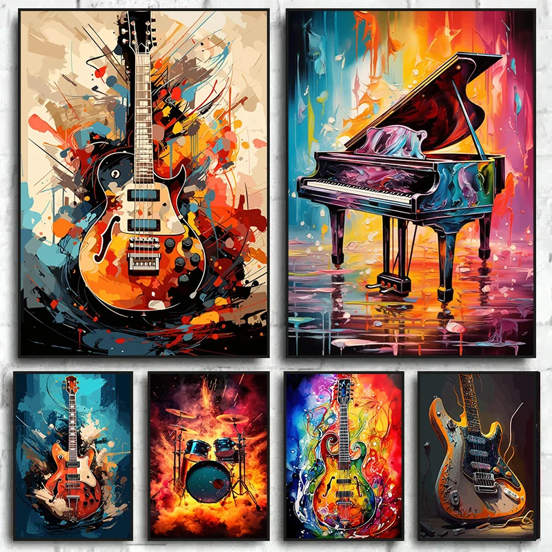 Picture Of Musical Instrument - Soyut Renkli Sanat Müzik Aletleri Davul