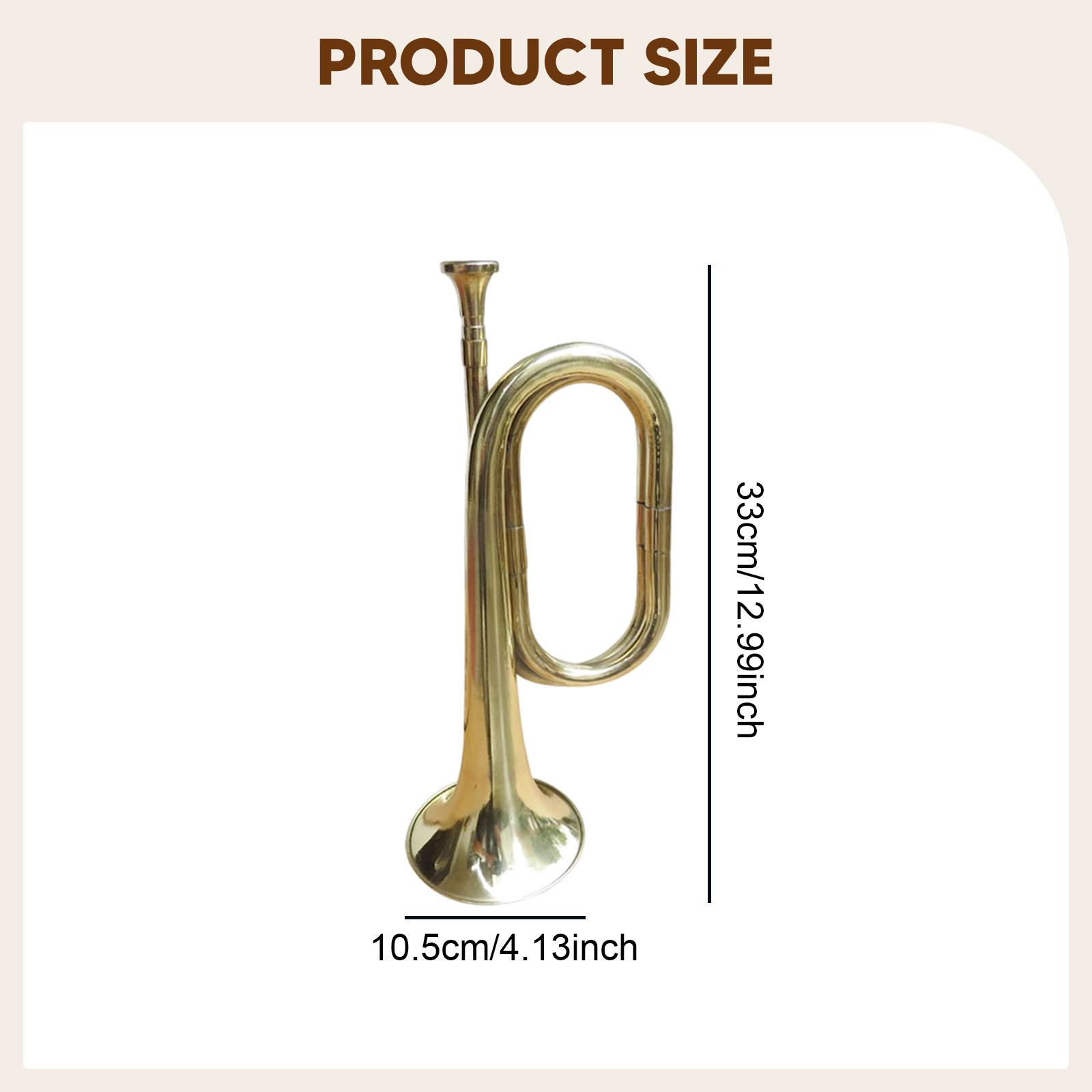 Musical Instrument Bugle - Trompet Boru Müzik Aleti Taşınabilir 13