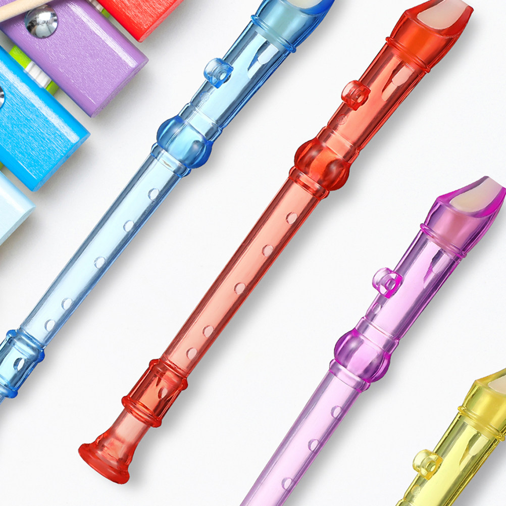 Soprano Recorder Plastic - 10 Adet Hafif, Taşınabilir, 6 Delikli,