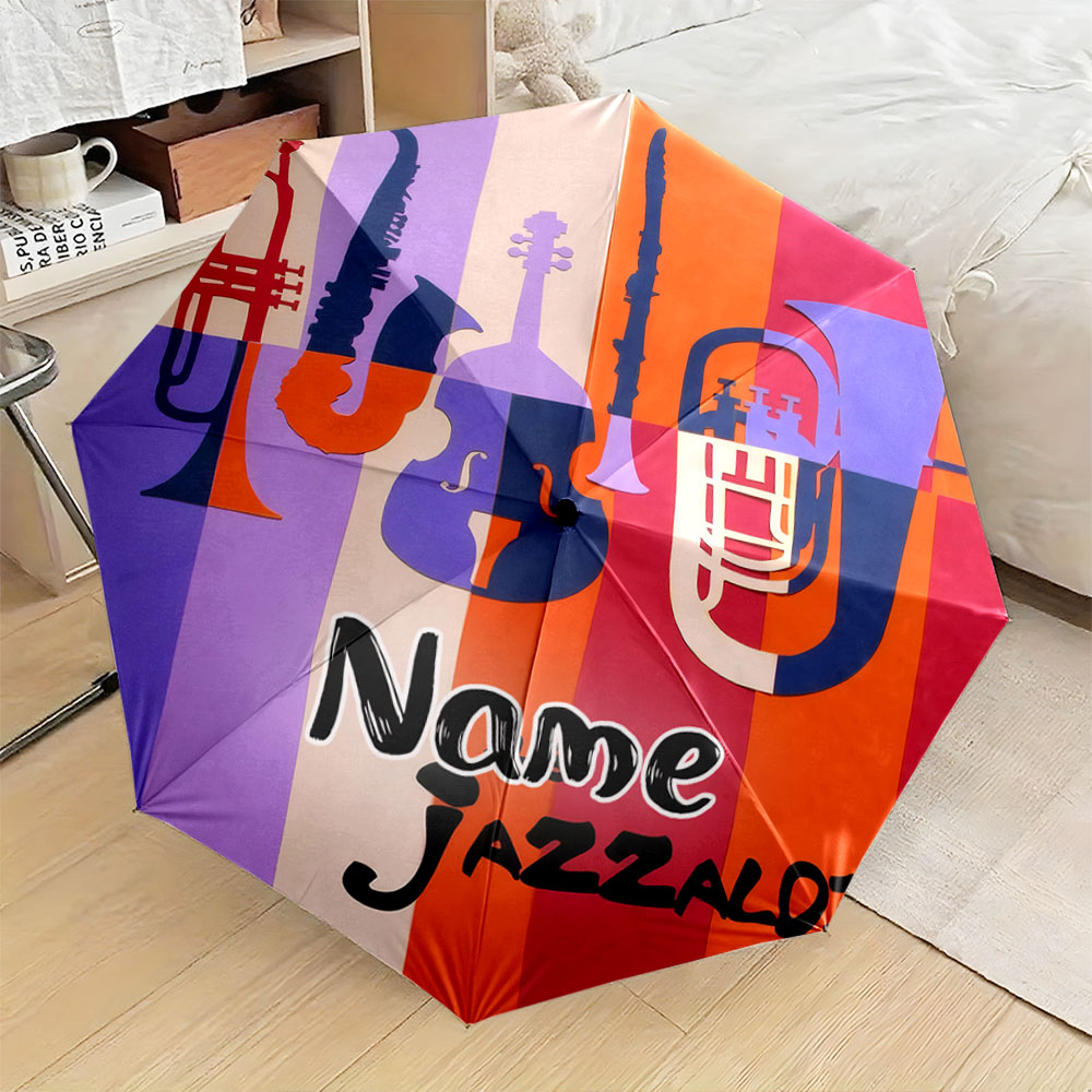 Musical Instrument And Names - İsim Yazılı Şemsiye, 