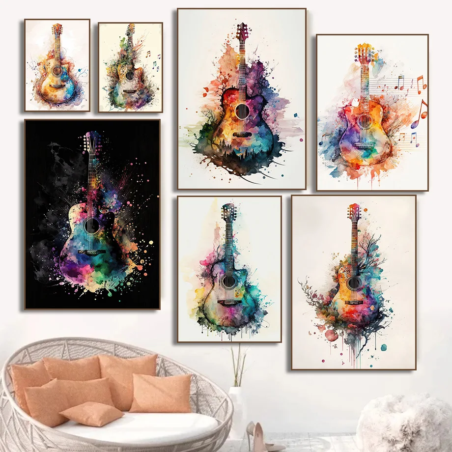 (Çerçevesiz) Müzik Aleti Gitar - Picture Of Musical Instrument incelemesi ve fiyatı
